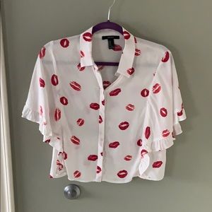 Never worn forever 21 cropped blouse